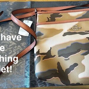 Coach camouflage crossbody purse